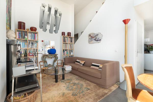 Duplex en dernier étage avec terrasse, vue Seine et Paris
