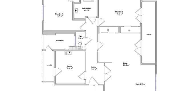 Location Appartement 3 pièces 65.21 m² - Brignoles 83170