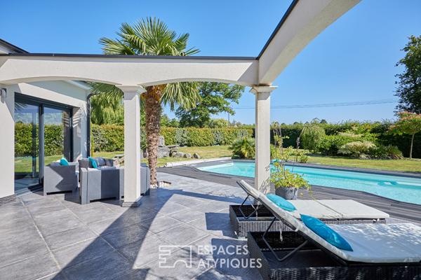 Contemporaine de caractère avec piscine
