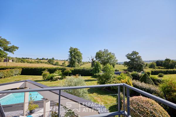 Contemporaine de caractère avec piscine