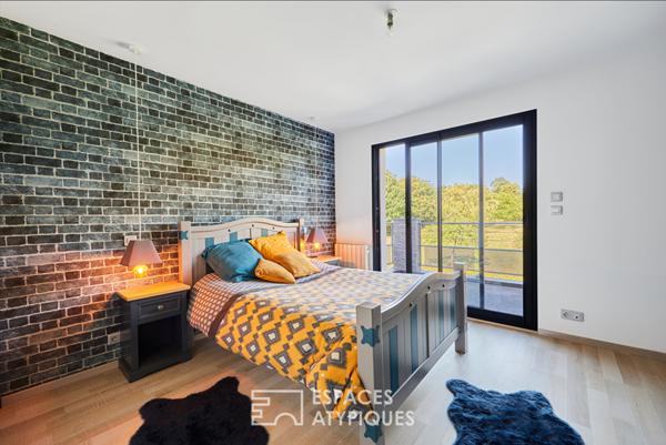 Contemporaine de caractère avec piscine