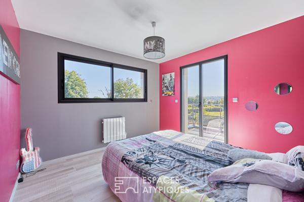 Contemporaine de caractère avec piscine