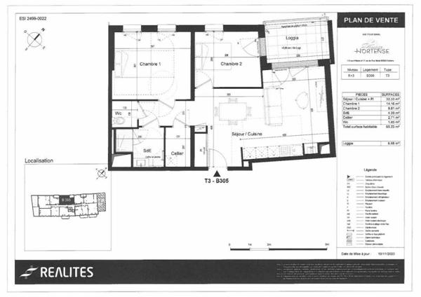 Appartement Challans 3 pièce(s) 65.23 m2