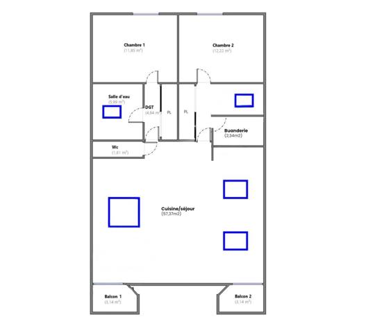 94350 VILLIERS-SUR-MARNE - CENTRE VILLE - LOFT - 106m² - 4 PIÈCES - 2 CHAMBRES - 2 BALCONS - DERNIER ÉTAGE - PARKING - RER 