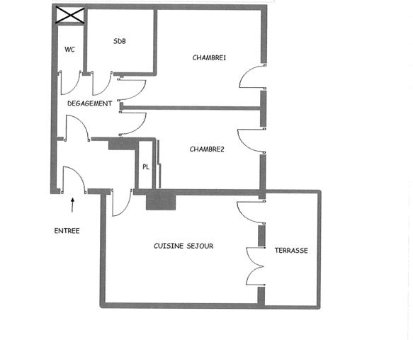 Trois Lucs 13012 Appartement type 3 avec terrasse, parking et box 