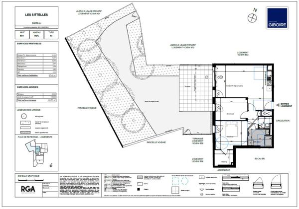 Appartement T3 à louer Sarzeau - 67 m² (réf : 563671)