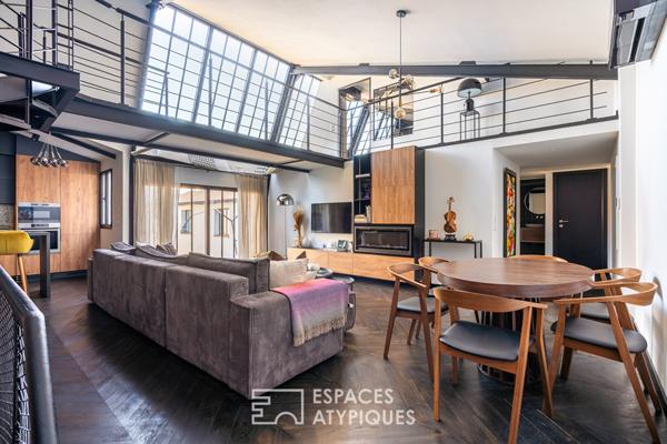 Ancien garage transformé en loft à proximité des bords de Marne