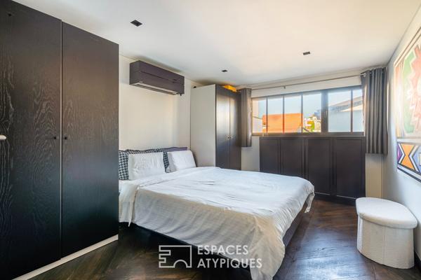 Ancien garage transformé en loft à proximité des bords de Marne