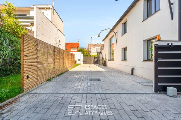 Ancien garage transformé en loft à proximité des bords de Marne