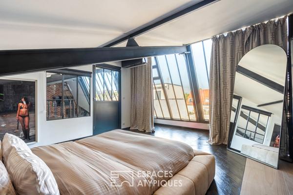 Ancien garage transformé en loft à proximité des bords de Marne