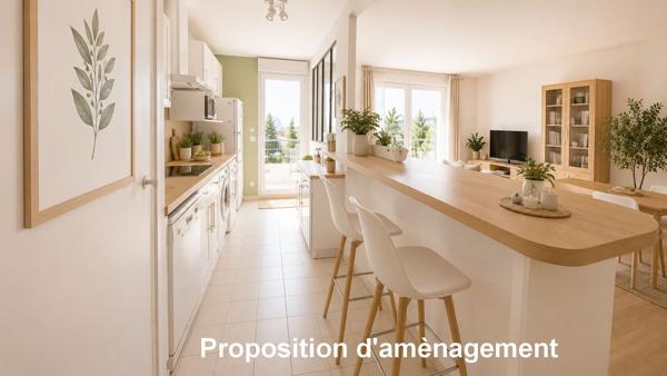 Bel appartement de 4 pièces en centre ville avec balcon, box et cave