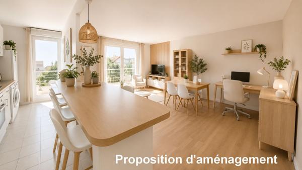 Bel appartement de 4 pièces en centre ville avec balcon, box et cave
