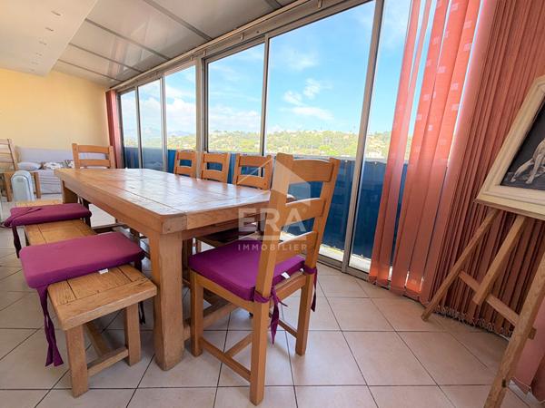 DERNIER ÉTAGE 4 PIECES  2 TERRASSES GARAGE  LE  BEAL CAGNES SUR MER