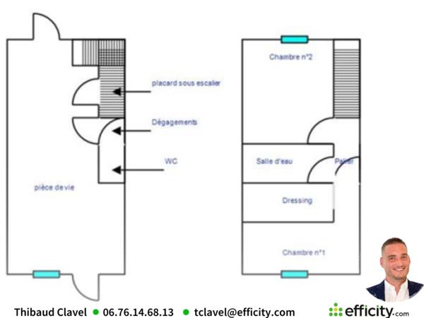Maison 3 pièces - 63 m²