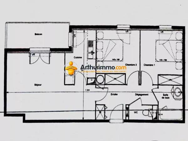 Vente                                                      Appartement
                        
                     3 pièces                      61 m2                     à Coulommiers
