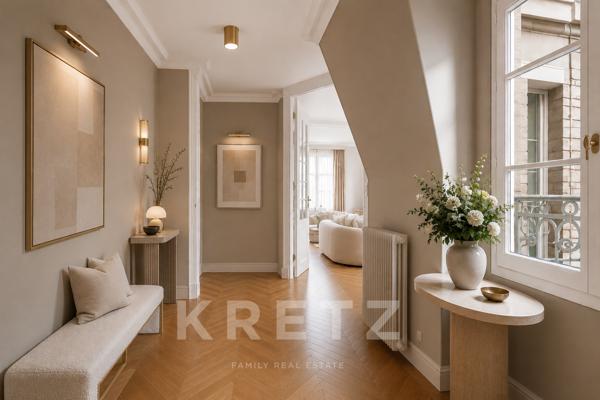 Duplex familial en dernier étage - immeuble haussmannien rénové
