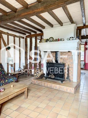 Maison champenoise type corps de ferme avec dépendances et jardin