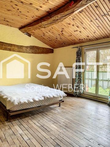 Maison champenoise type corps de ferme avec dépendances et jardin