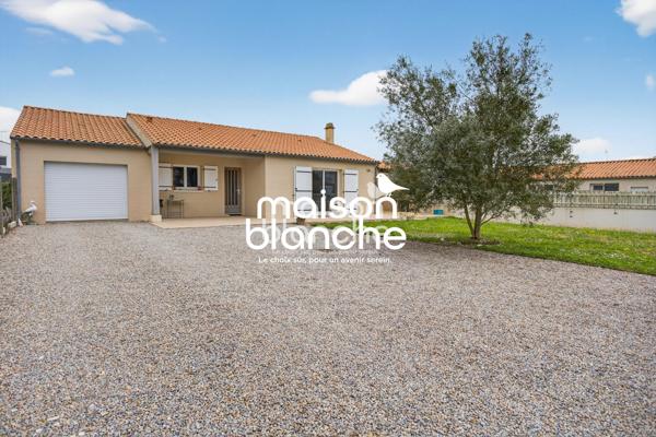 Maison de plain pied, 3 chambres, garage et jardin