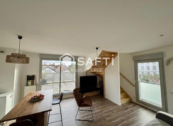 T3 duplex lumineux avec Terrasse de 20 m²