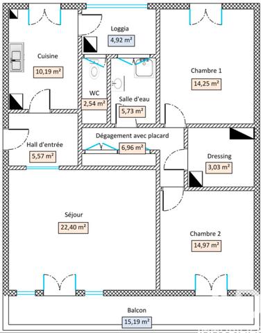 Appartement à vendre 3 pièces 86 m² Aix-en-Provence