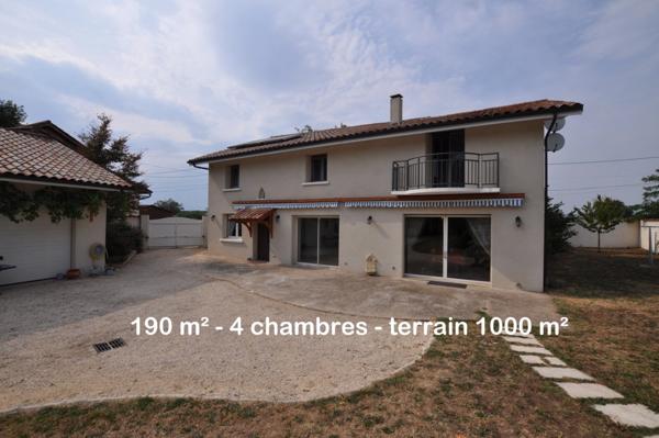 Maison 190 m² - 4 chambres - terrain 1000 m²
