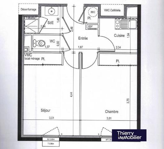 Appartement 2 pièces - 44300 Nantes -  Pont du Cens - Petit port