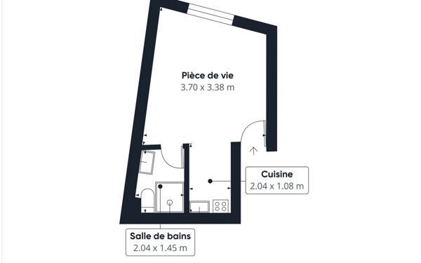 Appartement à vendre    1 pièce • 16,13 m2 Paris 6