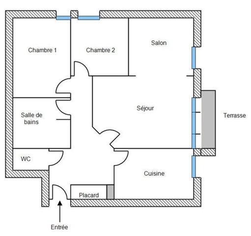 Appartement T4 lumineux avec balcon, et stationnement privatif