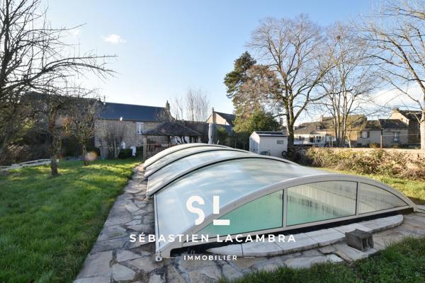 Lédergues (12170) Maison en pierre rénovée – 5 pièces – Piscine avec dôme – Terrain arboré