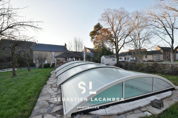 Lédergues (12170) Maison en pierre rénovée – 5 pièces – Piscine avec dôme – Terrain arboré