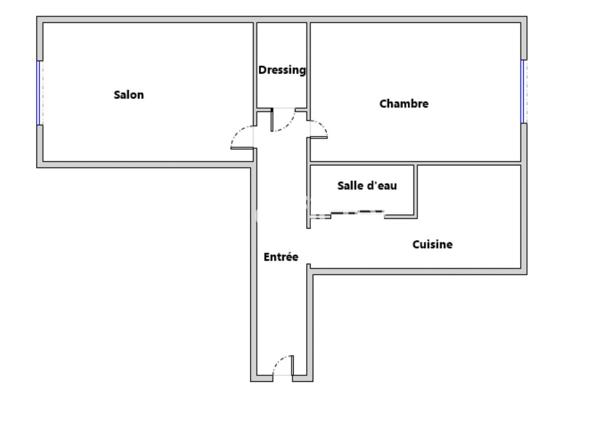 Appartement
         2 pièces
        - 44 m²