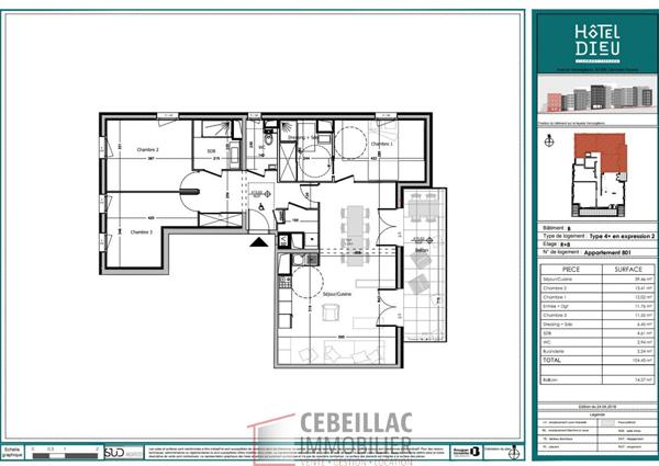 Appartement T4 récent - Jardin Lecoq - garage et cave