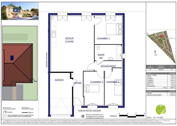 Maison à vendre  4 pièces - 80 m 2   BIGANOS  - 33