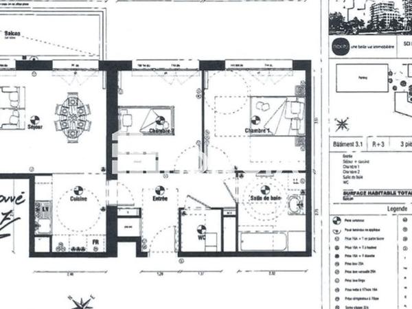 À vendre Appartement 3 pièces 67 m² - Bordeaux 33800