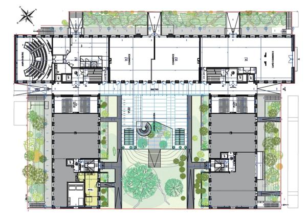 appartement T3 neuf à vendre PARIS 14e, surface hab. 75.90 m2 + jardin d'hiver 11.60 m2 + balcon 14.10 m2.