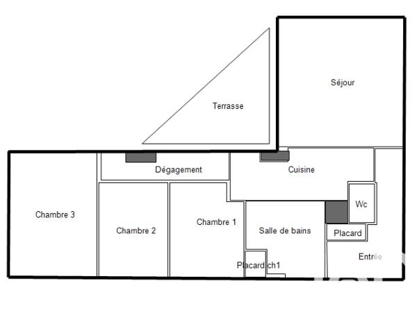 Appartement à vendre 3 pièces 66 m² Trappes