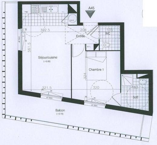Appartement 2 pièces - 44300 Nantes -  Bottière - Chénaie