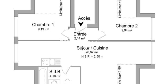 Location Appartement 3 pièces 52.24 m² - Rodez 12000