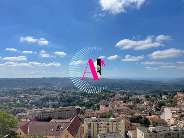 Grasse – Traverse du Prado | 3 pièces avec loggia – Vue panoramique mer – Résidence de caractère