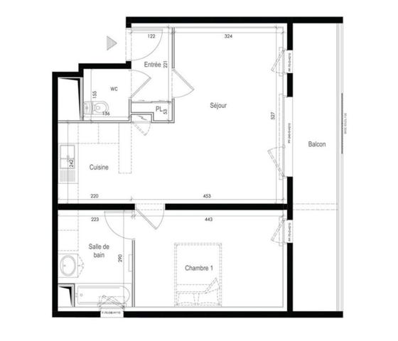 APPART T2 dans une résidence récente entre le centre ville et la gare