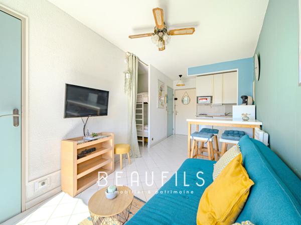 La Grande-Motte (34280) T2 CABINE – 24 m² – (34280) LA GRANDE MOTTE – LA MOTTE DU COUCHANT – TERRASSE PLEIN SUD, VUE SUR PARC