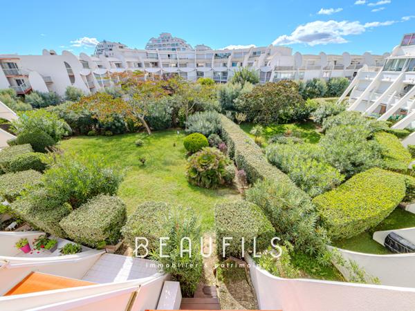 La Grande-Motte (34280) T2 CABINE – 24 m² – (34280) LA GRANDE MOTTE – LA MOTTE DU COUCHANT – TERRASSE PLEIN SUD, VUE SUR PARC