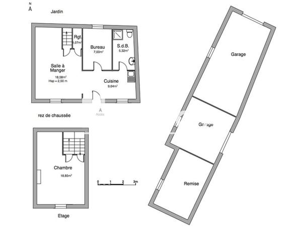 Location Maison 2 pièces 60.46 m² - 21 rue du trou brouillard Saponay 02130