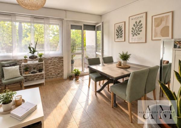 T2 Rénové, lumineux, au calme : balcon, stationnement et cave à 10 minutes à pied du centre de Caudéran.