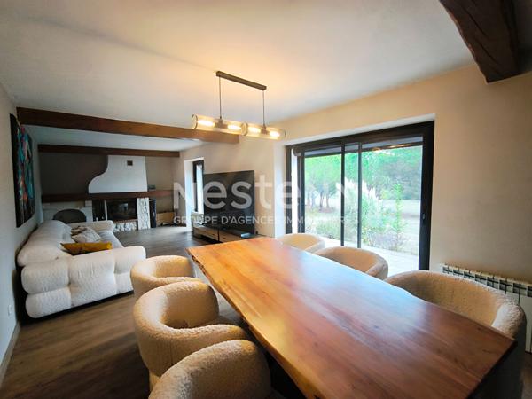 Propriété 150 m² corps de ferme rénové terrain 1,5 ha oliviers proche Carcassonne Trèbes atelier 25 m² environnement calme