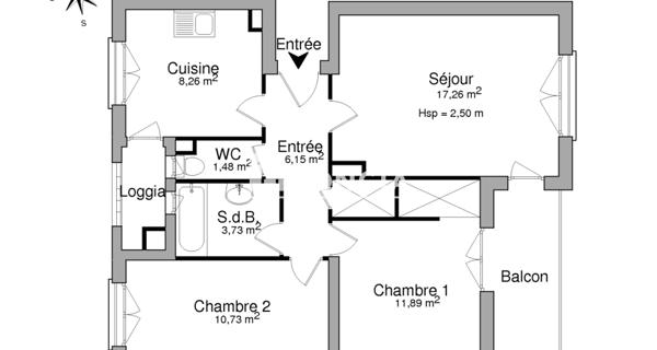 Location Appartement 3 pièces 59.5 m² - Vienne 38200