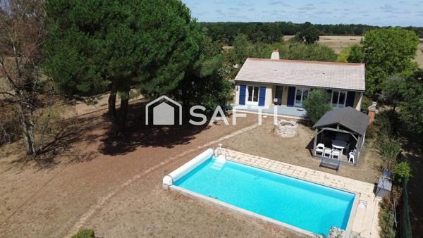 Maison familiale avec piscine et grand terrain