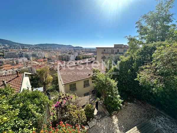 Vue mer panoramique -appartement atypique 2 pièces avec terrasse et jardin à NICE