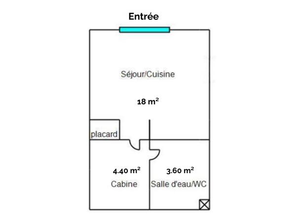 Appartement 2 pièces - 26 m²